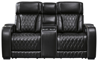 Boyington - Power Reclining Loveseat With Console/Adj Hdrst - Hornell Furniture Outlet