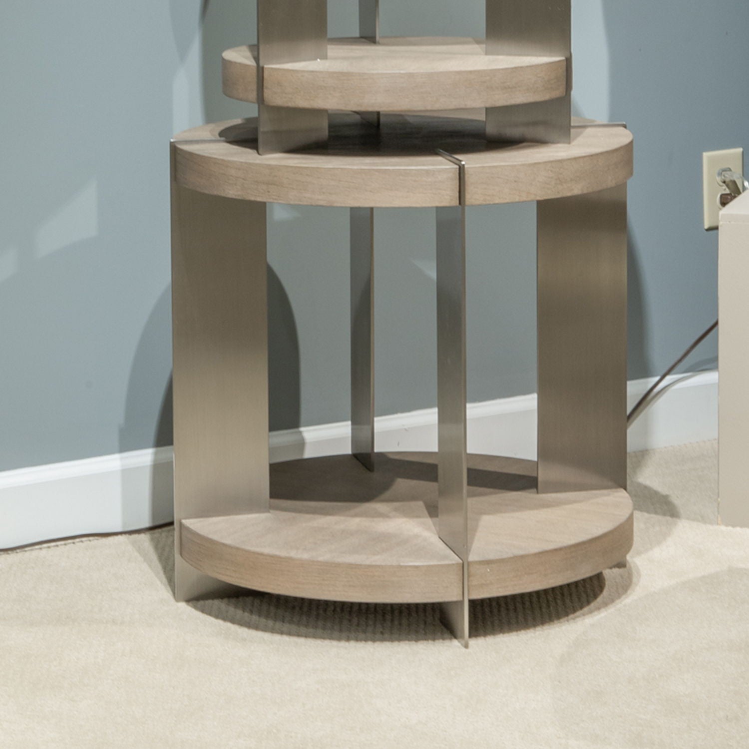 Harlow - Round End Table - Light Brown - Hornell Furniture Outlet