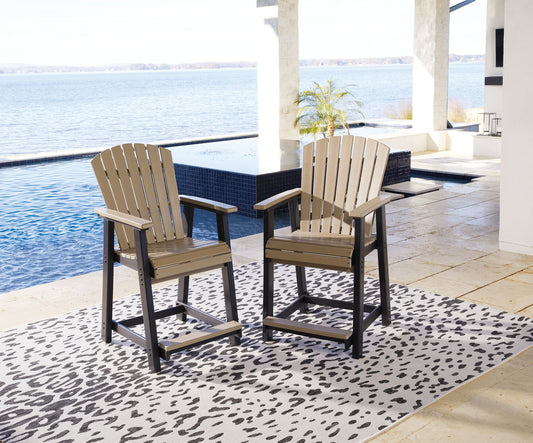 Fairen Trail - 5 Pc. - Counter Dining Set - Black / Driftwood - Hornell Furniture Outlet