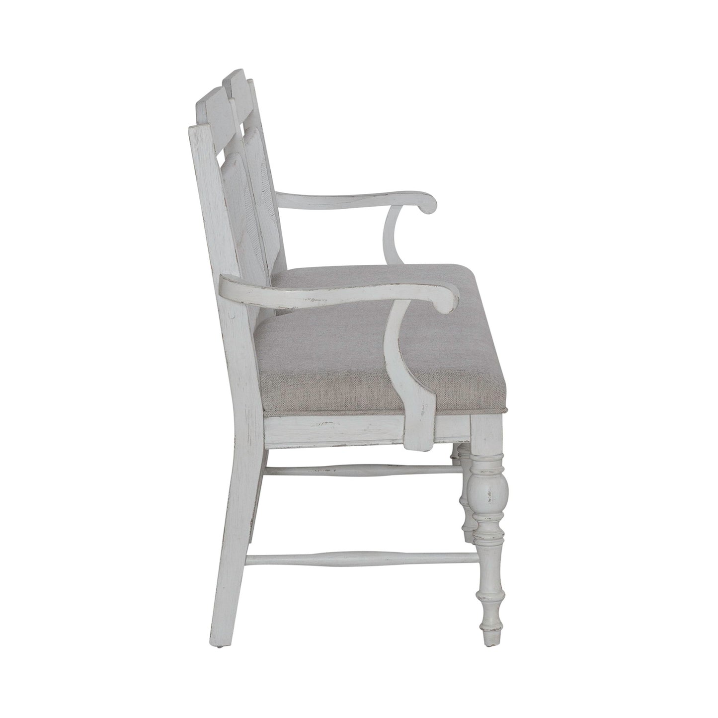 River Place - Panel Back Bench (RTA) - White - Hornell Furniture Outlet