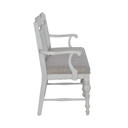 River Place - Panel Back Bench (RTA) - White - Hornell Furniture Outlet