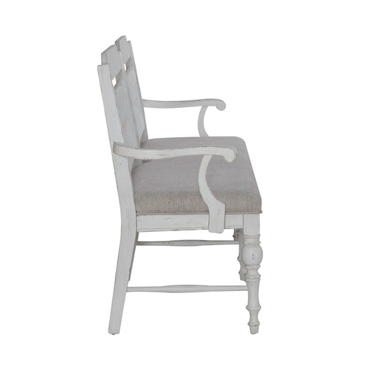 River Place - Panel Back Bench (RTA) - White - Hornell Furniture Outlet