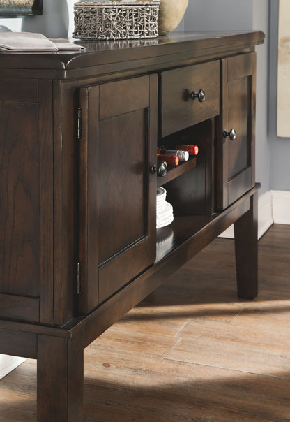 Haddigan - Dark Brown - Dining Room Server - Hornell Furniture Outlet