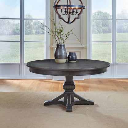 Paradise Valley - Pedestal Table - Dark Brown - Hornell Furniture Outlet