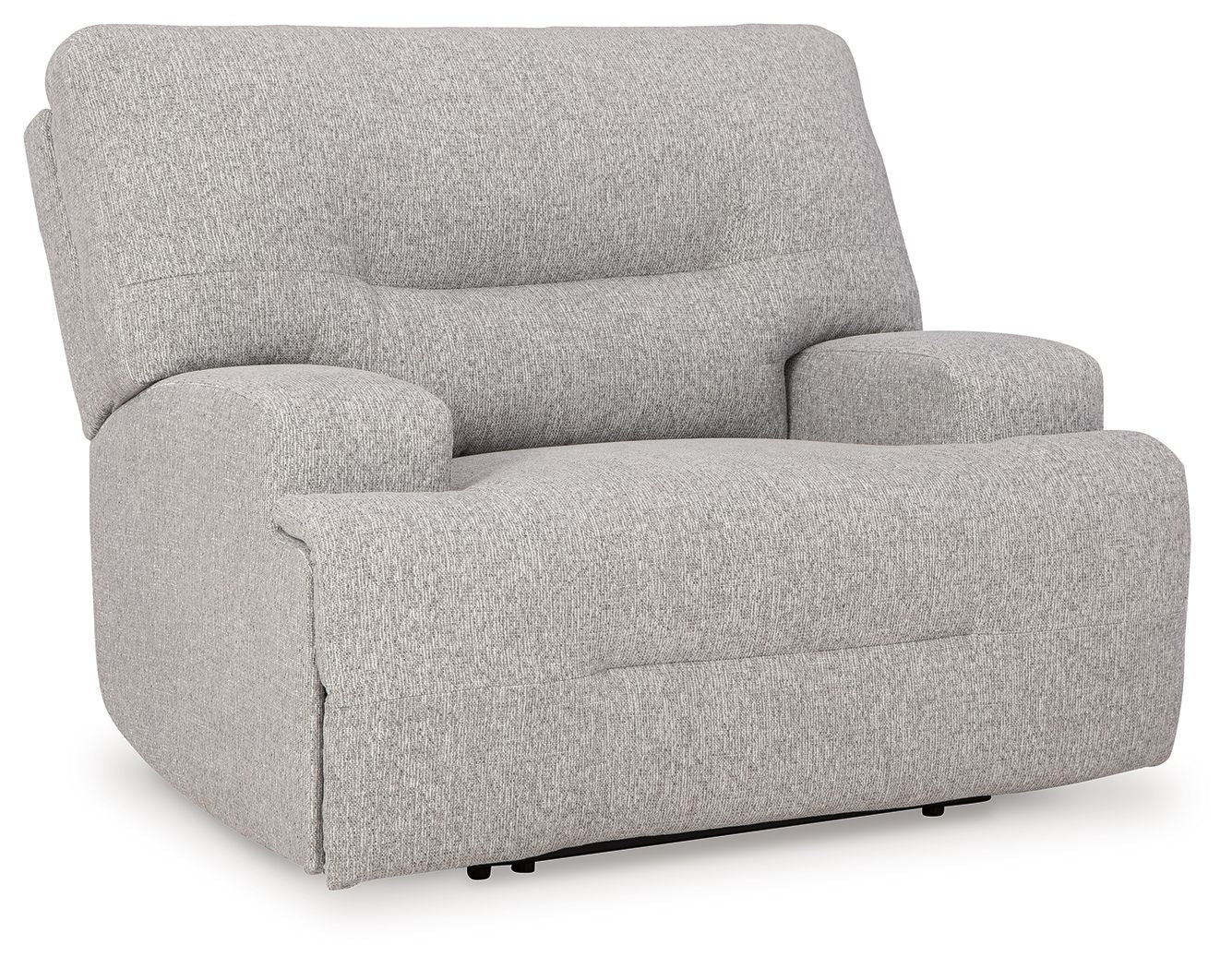 Acklen Place - 4 Pc. - 3 - Piece Power Reclining Sectional Sofa With Raf Chaise, Wide Seat Power Recliner - Pewter - Hornell Furniture Outlet