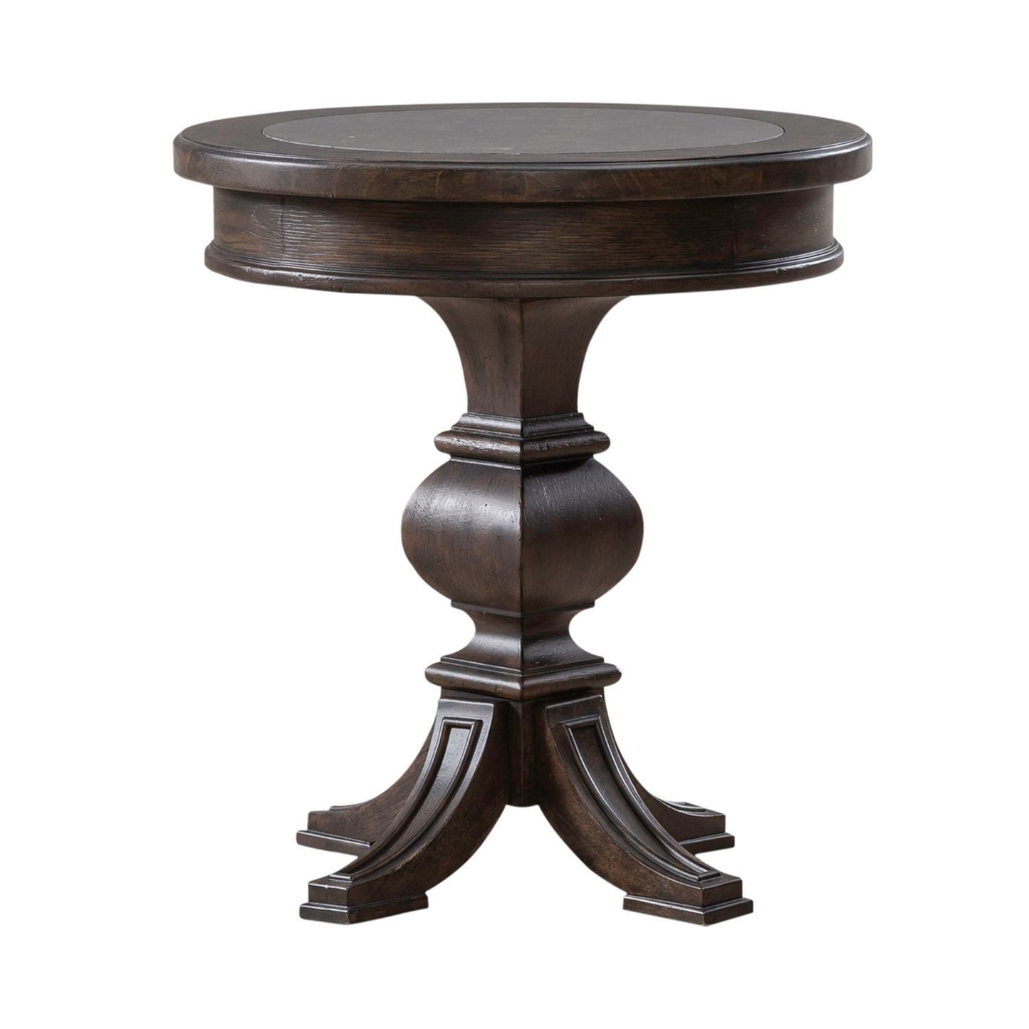 Paradise Valley - Round Chairside Table - Dark Brown - Hornell Furniture Outlet