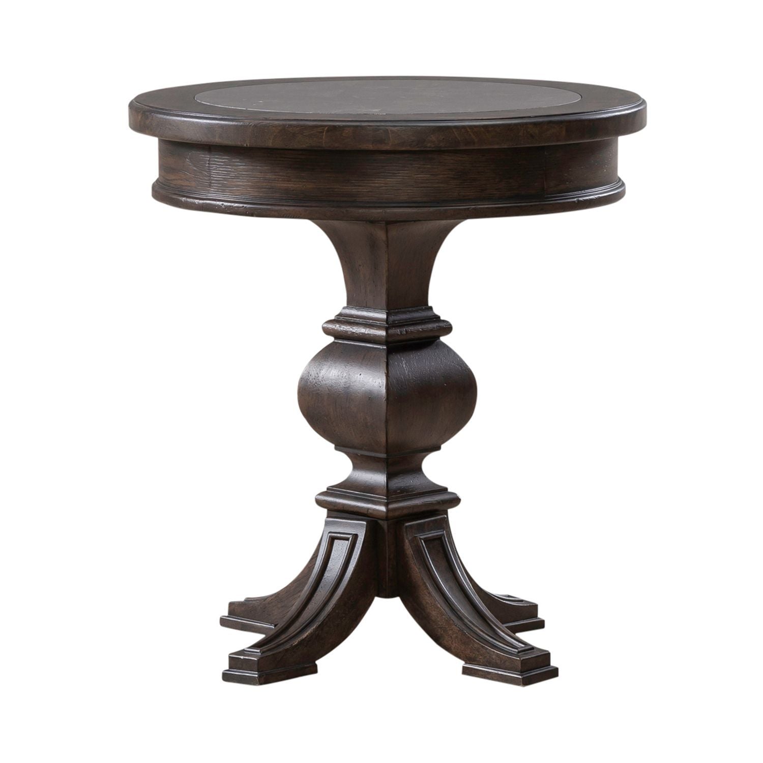 Paradise Valley - Round Chairside Table - Dark Brown - Hornell Furniture Outlet