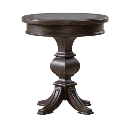 Paradise Valley - Round Chairside Table - Dark Brown - Hornell Furniture Outlet