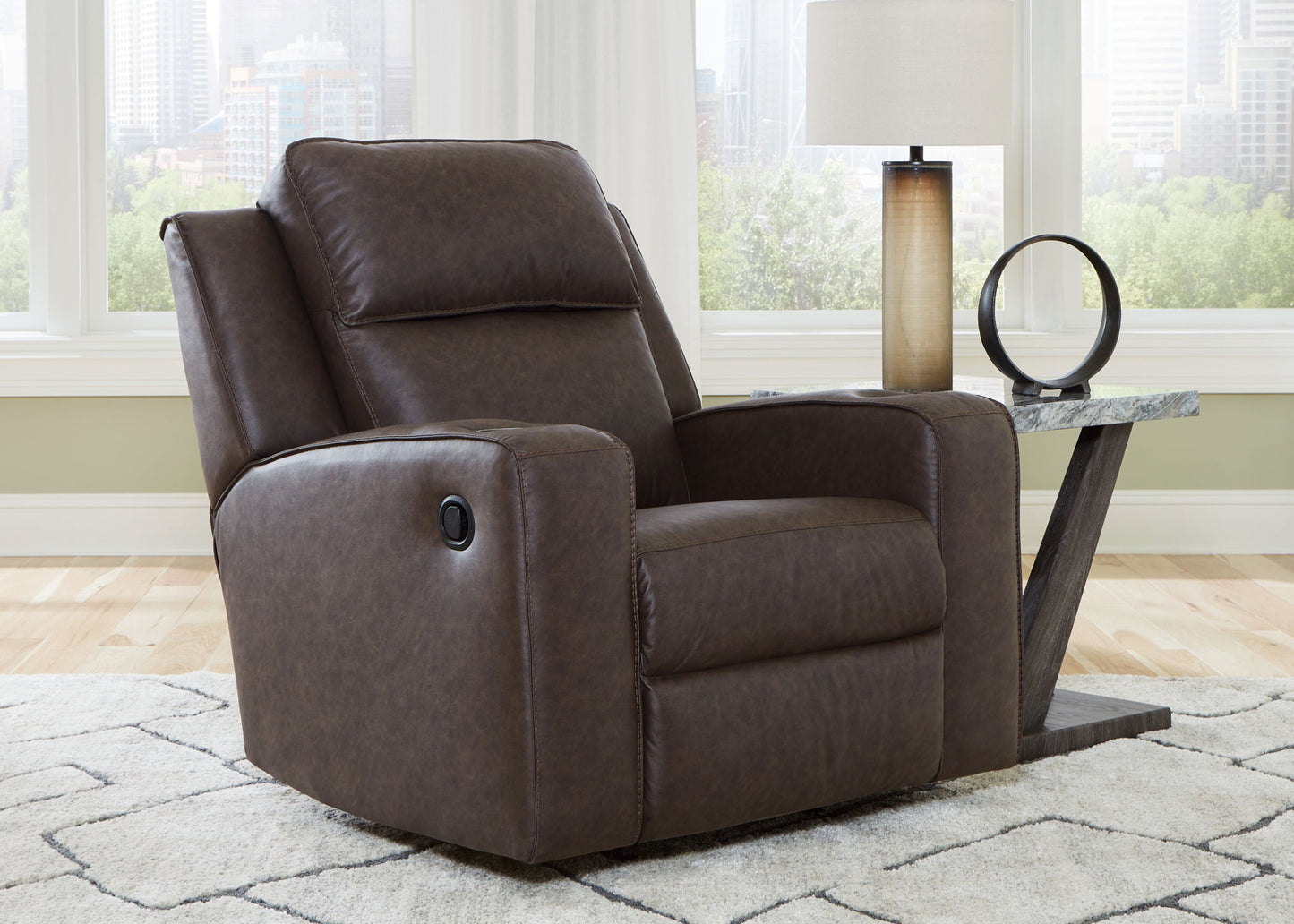 Lavenhorne - Granite - Rocker Recliner - Hornell Furniture Outlet
