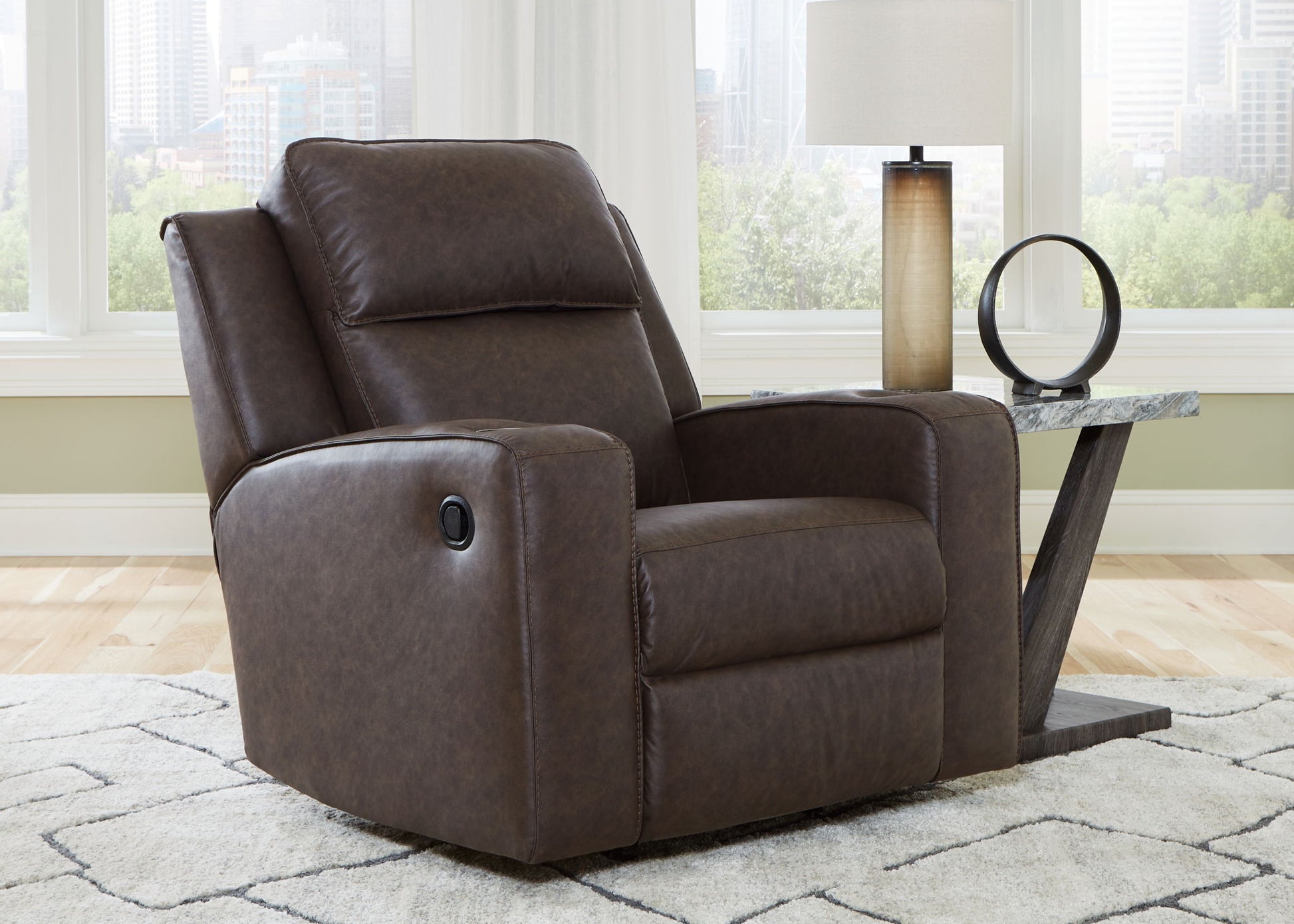 Lavenhorne - Granite - Rocker Recliner - Hornell Furniture Outlet
