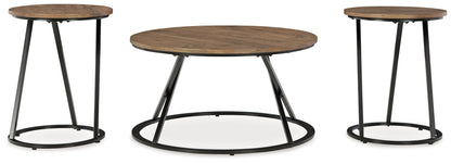 Cassbryn - Brown / Black - Occasional Table Set (Set of 3) - Hornell Furniture Outlet