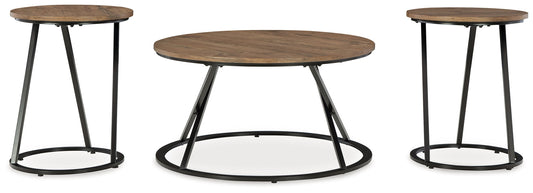 Cassbryn - Brown / Black - Occasional Table Set (Set of 3) - Hornell Furniture Outlet