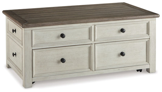 Bolanburg - White / Brown / Beige - Lift Top Cocktail Table - Hornell Furniture Outlet
