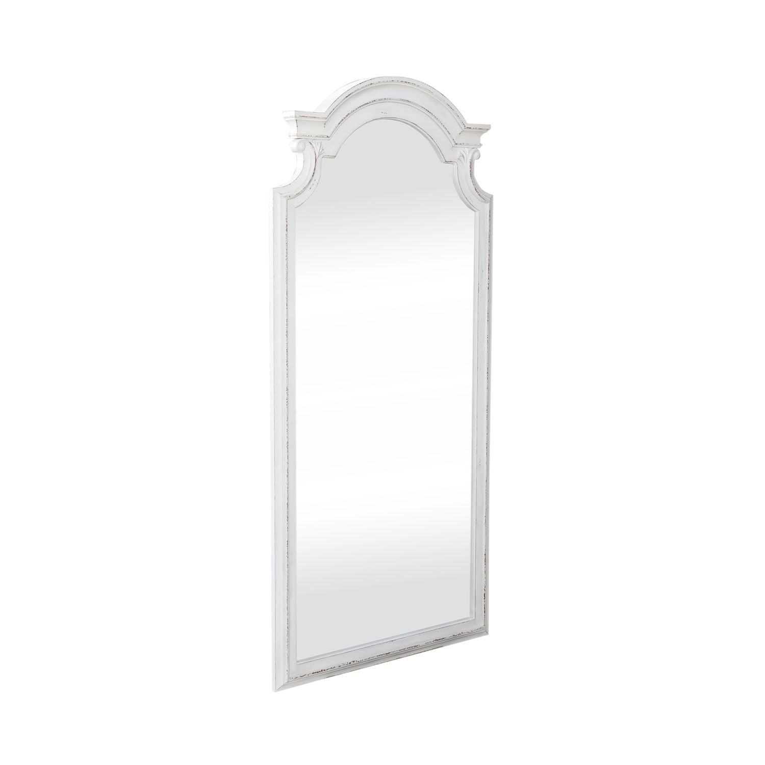 Magnolia Manor - Floor Mirror - White - Hornell Furniture Outlet