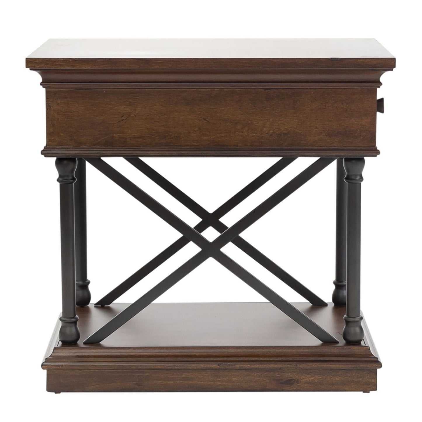 Tribeca - Drawer Chair Side Table - Dark Brown - Hornell Furniture Outlet