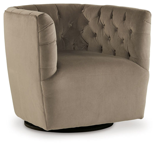 Hayesler - Cocoa - Swivel Accent Chair - Hornell Furniture Outlet