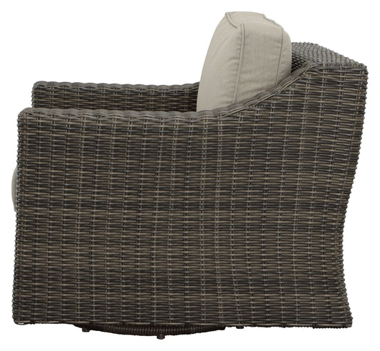 Jones - Outdoor Swivel Lounge Chair (Set of 2) - Brown - Hornell Furniture Outlet