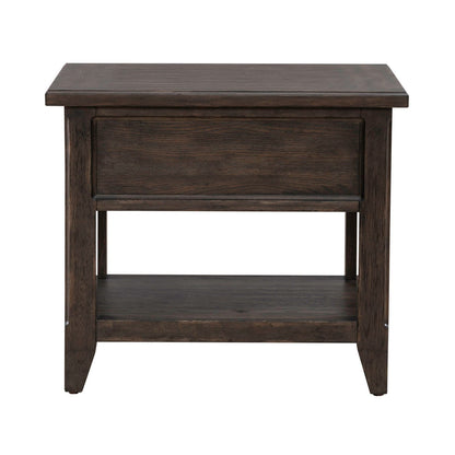 Paradise Valley - Rectangular End Table - Dark Brown - Hornell Furniture Outlet