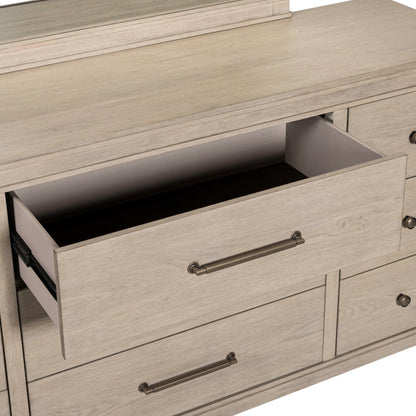 New Haven - Dresser & Mirror - White - Hornell Furniture Outlet