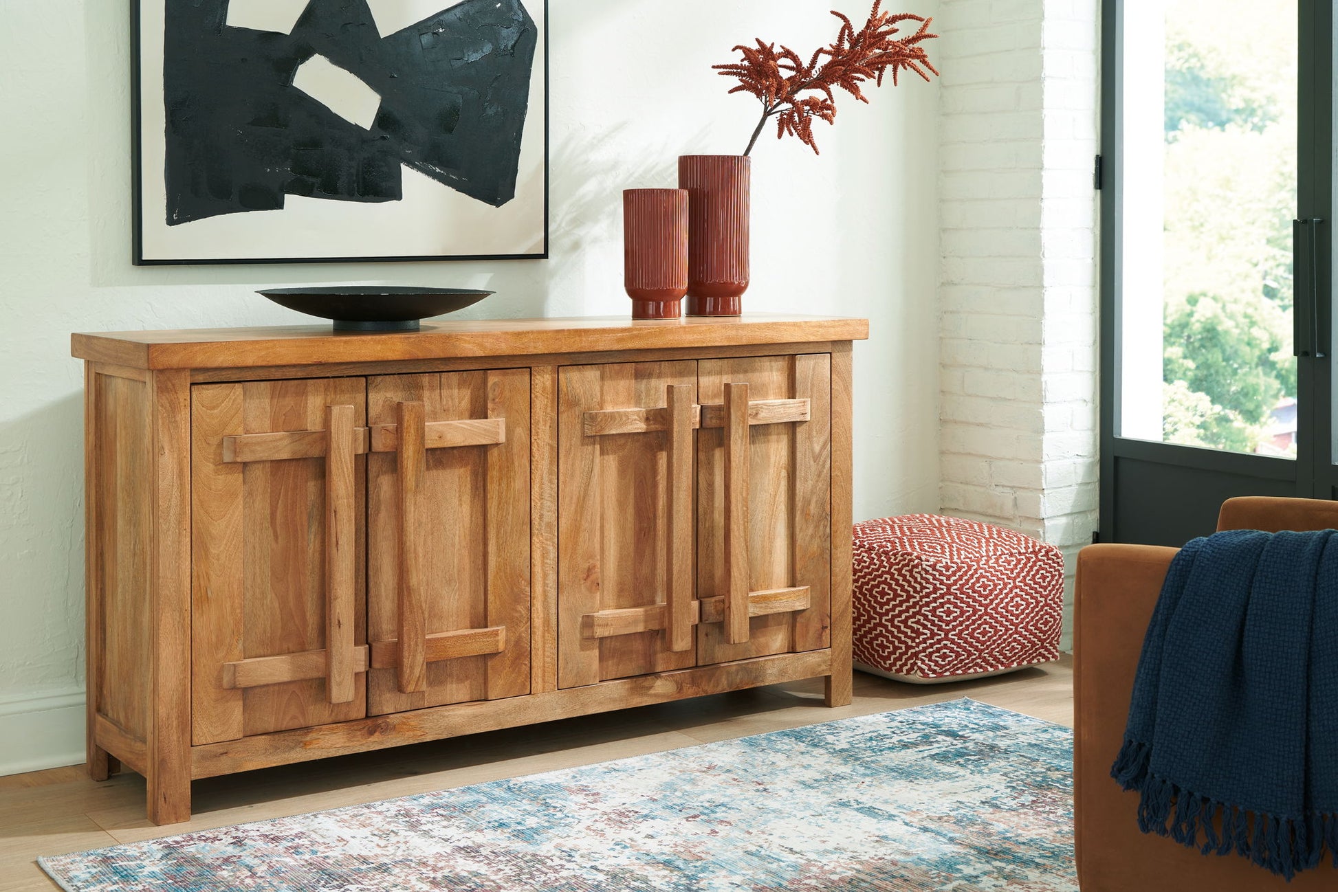 Dresor - Natural - Accent Cabinet - Hornell Furniture Outlet