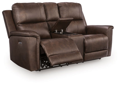Bleckley - Power Reclining Loveseat With Console / Adjustable Headrest - Hornell Furniture Outlet