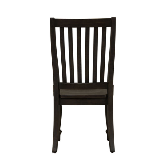 Harvest Home - Slat Back Side Chair - Black - Hornell Furniture Outlet