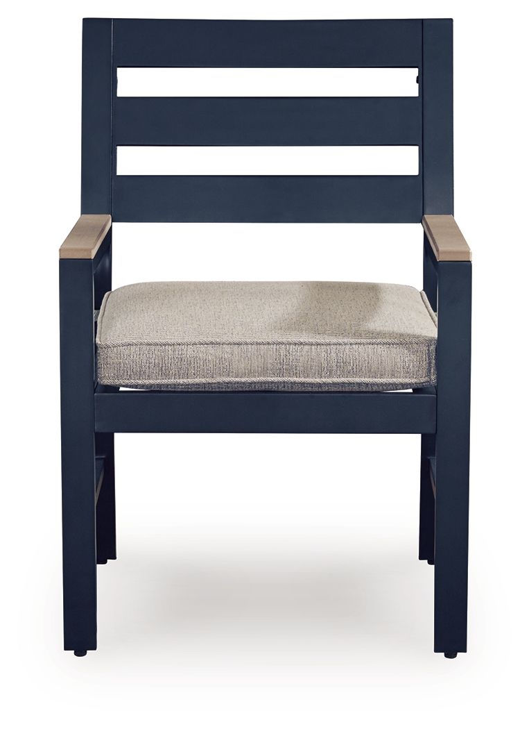 East Beach - Arm Chair With Cushion (Set of 2) - Blue - Hornell Furniture Outlet