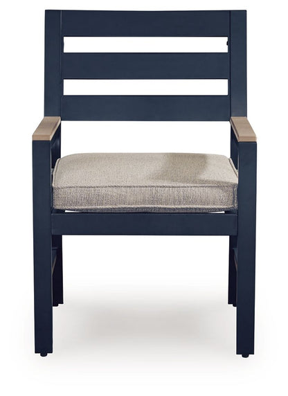 East Beach - Arm Chair With Cushion (Set of 2) - Blue - Hornell Furniture Outlet