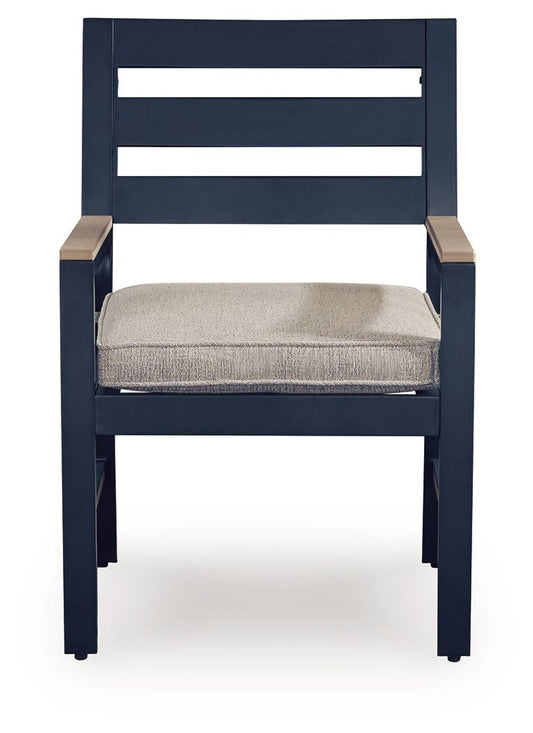 East Beach - Arm Chair With Cushion (Set of 2) - Blue - Hornell Furniture Outlet