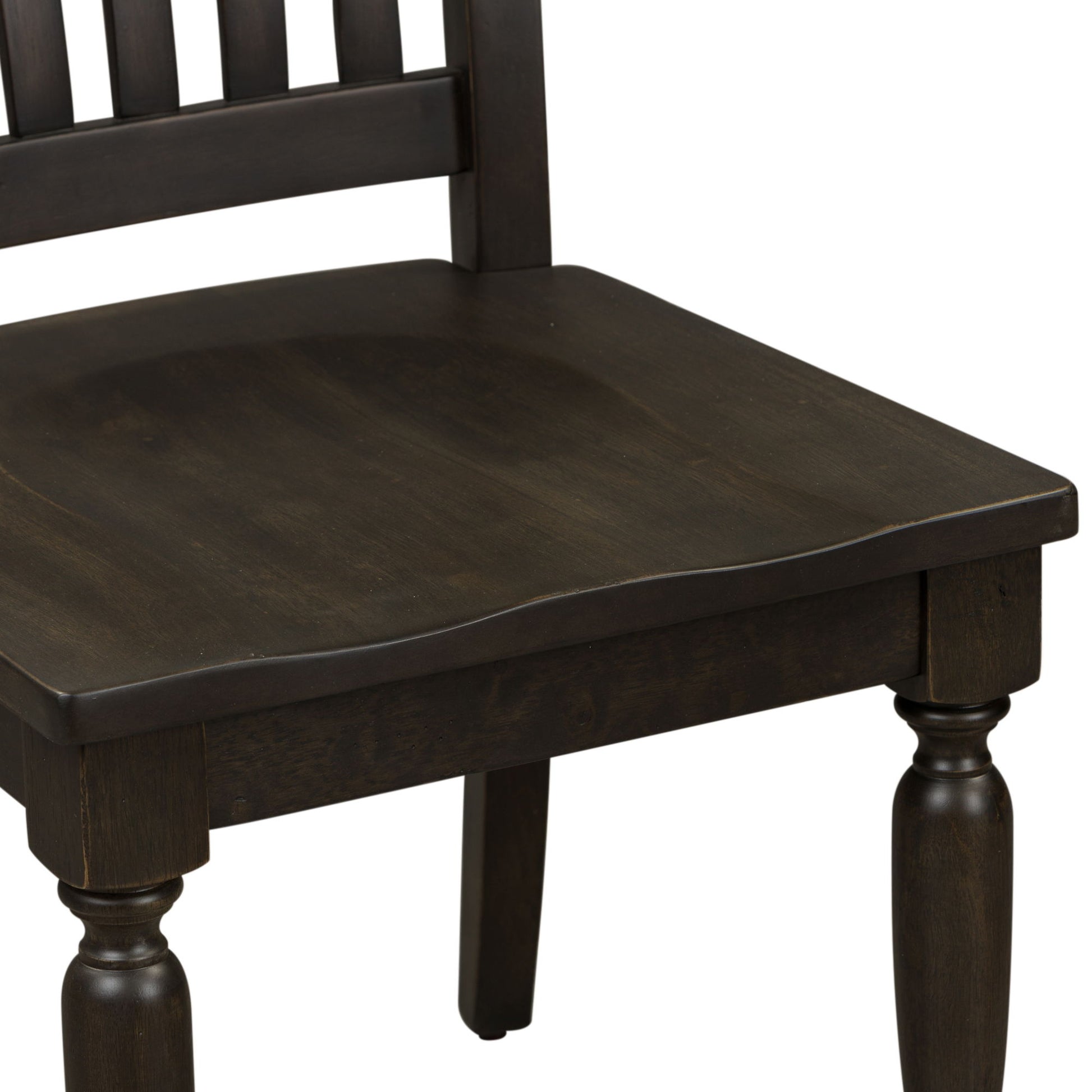 Harvest Home - Slat Back Side Chair - Black - Hornell Furniture Outlet