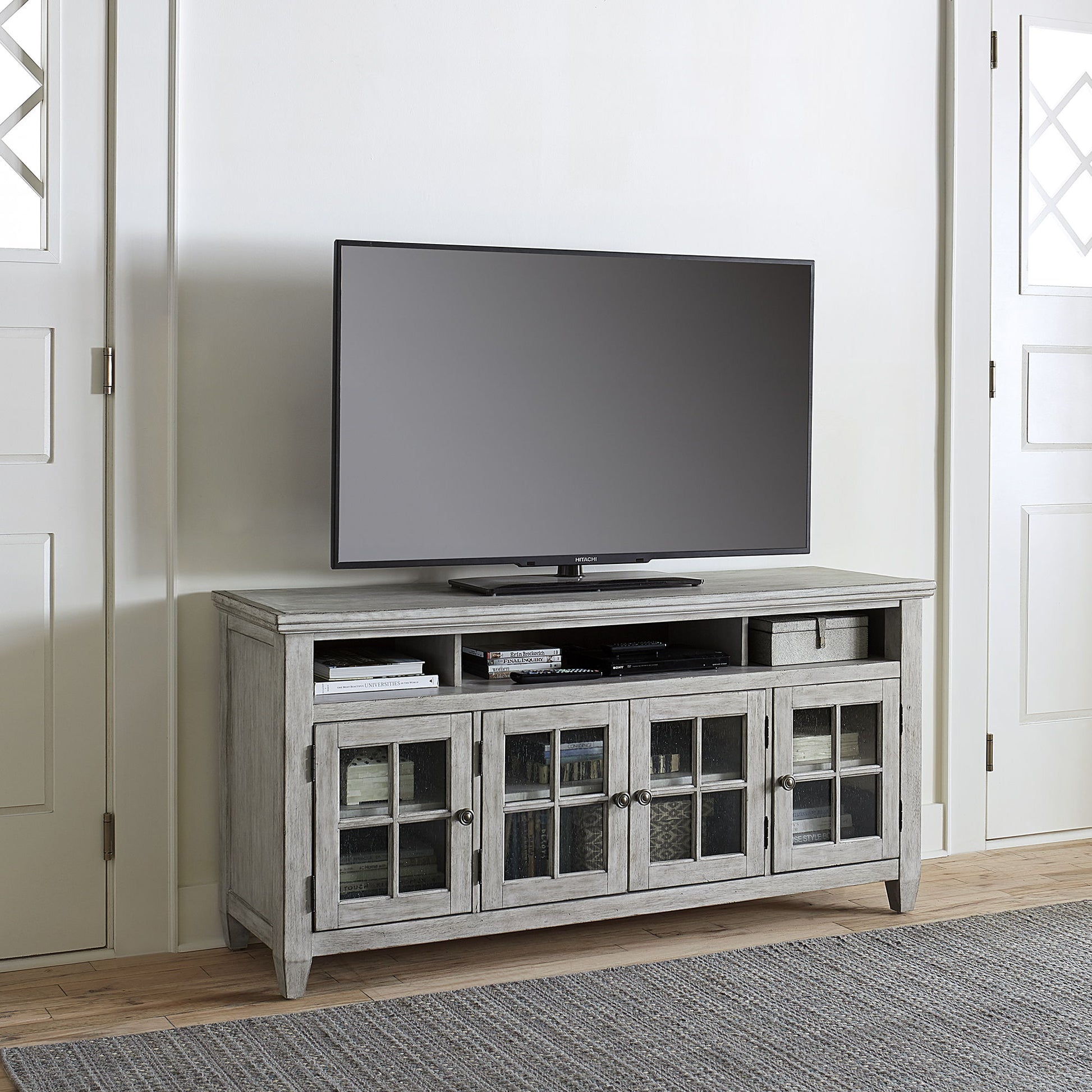 Heartland - Entertainment TV Stand - White - Hornell Furniture Outlet