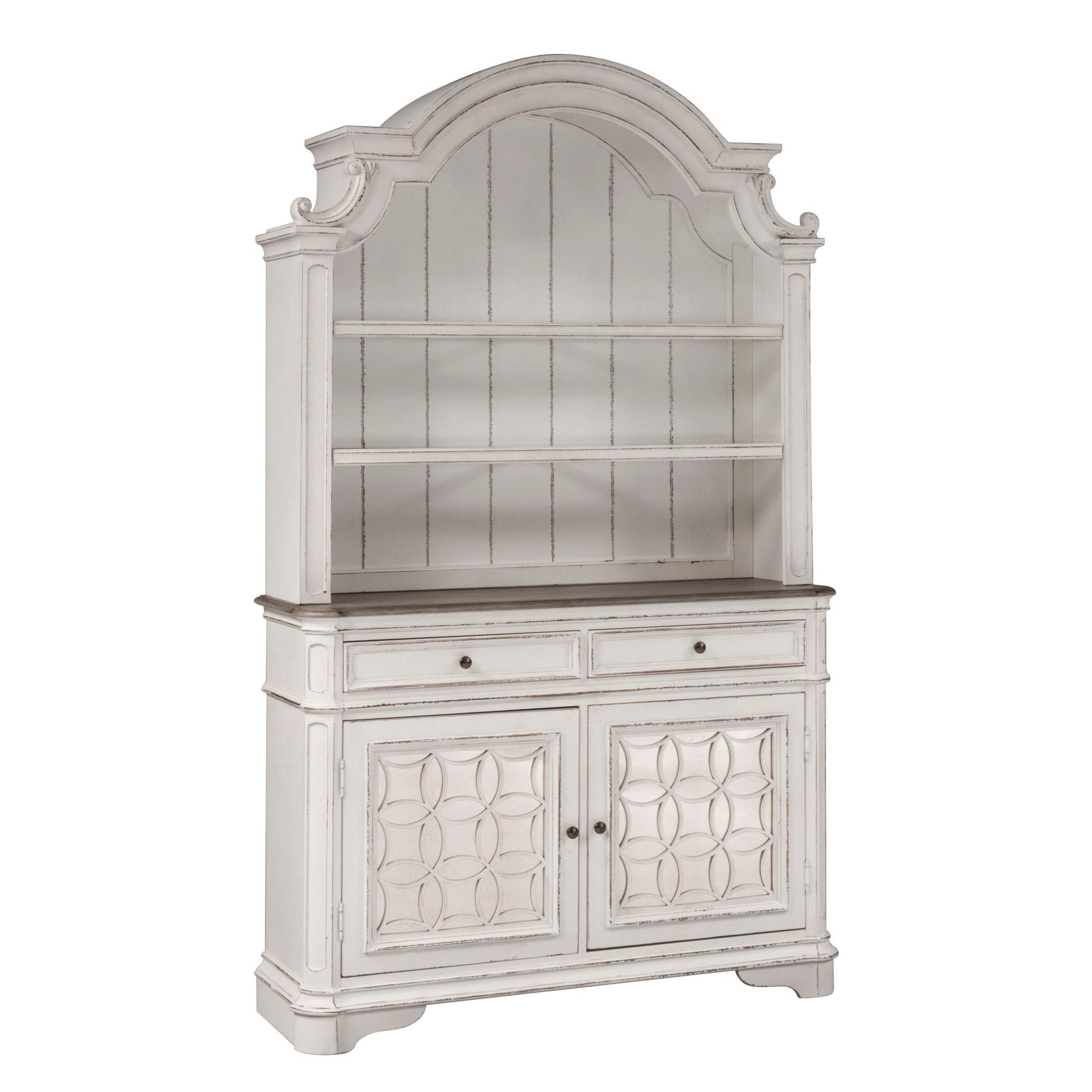 Magnolia Manor - Hutch & Buffet - White - Hornell Furniture Outlet