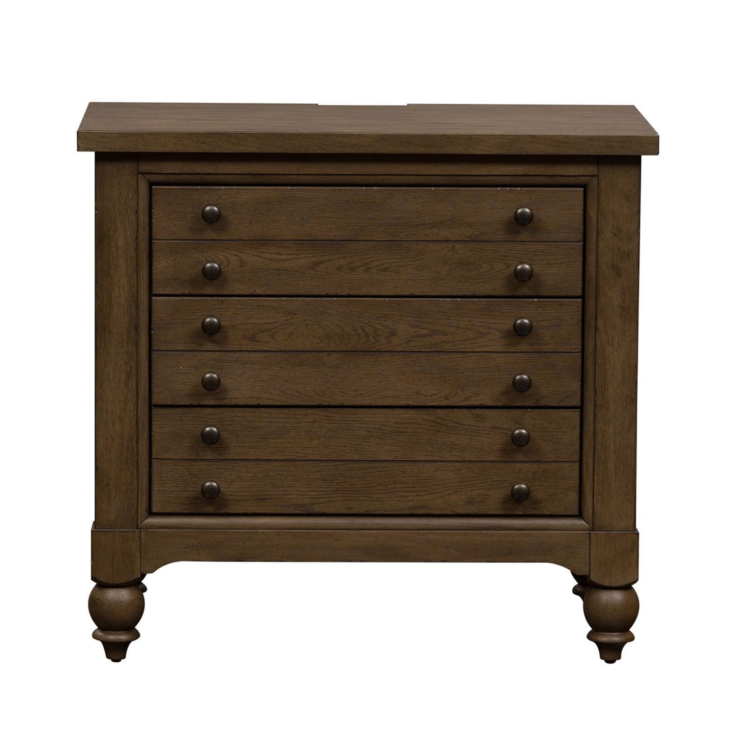 Americana Farmhouse - Bedside Chest With Charging Station - Hornell Furniture Outlet