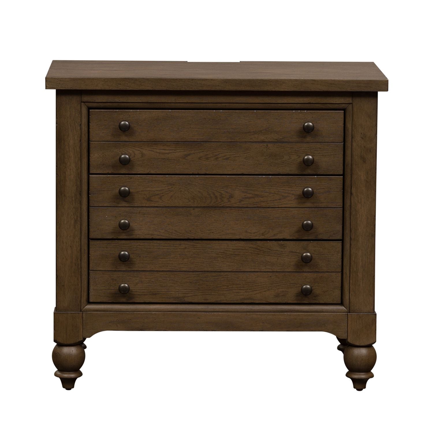 Americana Farmhouse - Bedside Chest With Charging Station - Hornell Furniture Outlet
