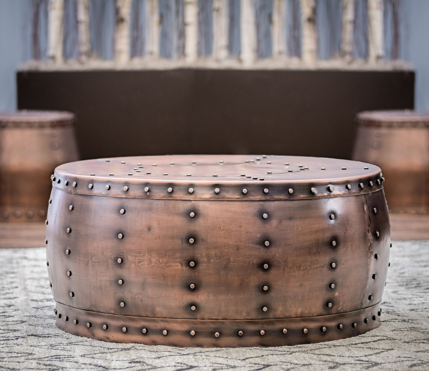 Cooper - Round Cocktail Table - Light Brown - Hornell Furniture Outlet