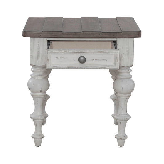 River Place - End Table - White - Hornell Furniture Outlet