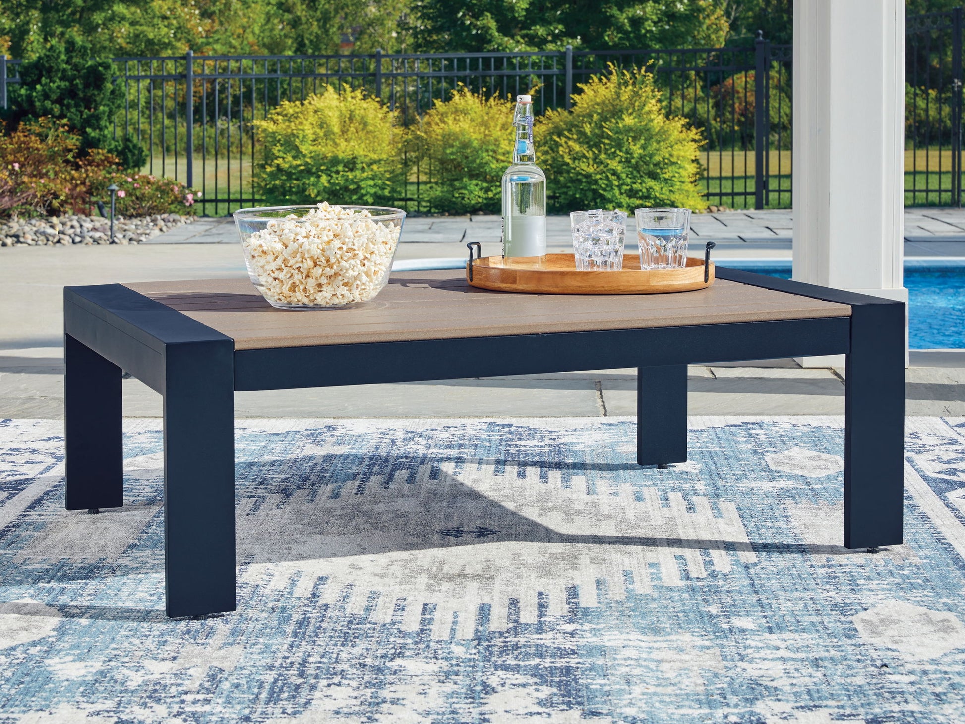 East Beach - Blue - Rectangular Cocktail Table - Hornell Furniture Outlet