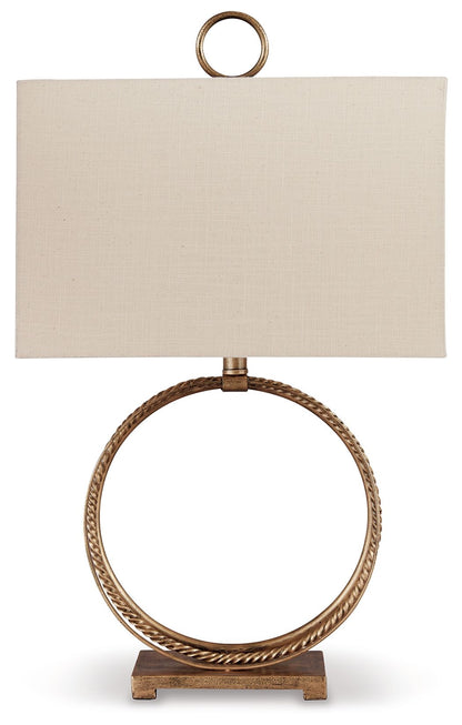 Mahala - Metal Table Lamp - Antique Gold Finish - Hornell Furniture Outlet