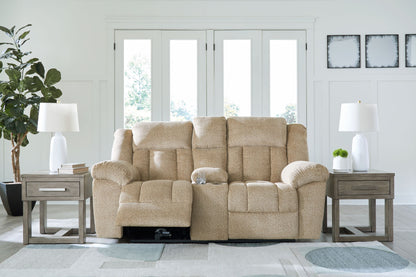 Tip - off - Power Reclining Loveseat With Console / Adj Headrest - Hornell Furniture Outlet