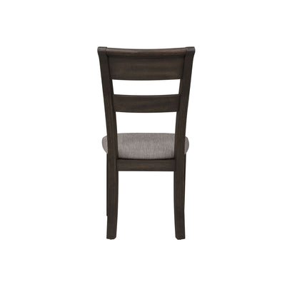 Double Bridge - Splat Back Side Chair - Dark Brown - Hornell Furniture Outlet