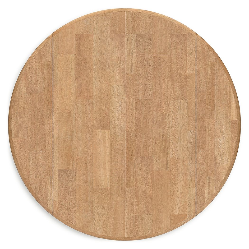 Gesthaven - Round Dining Room Drop Leaf Table - Hornell Furniture Outlet