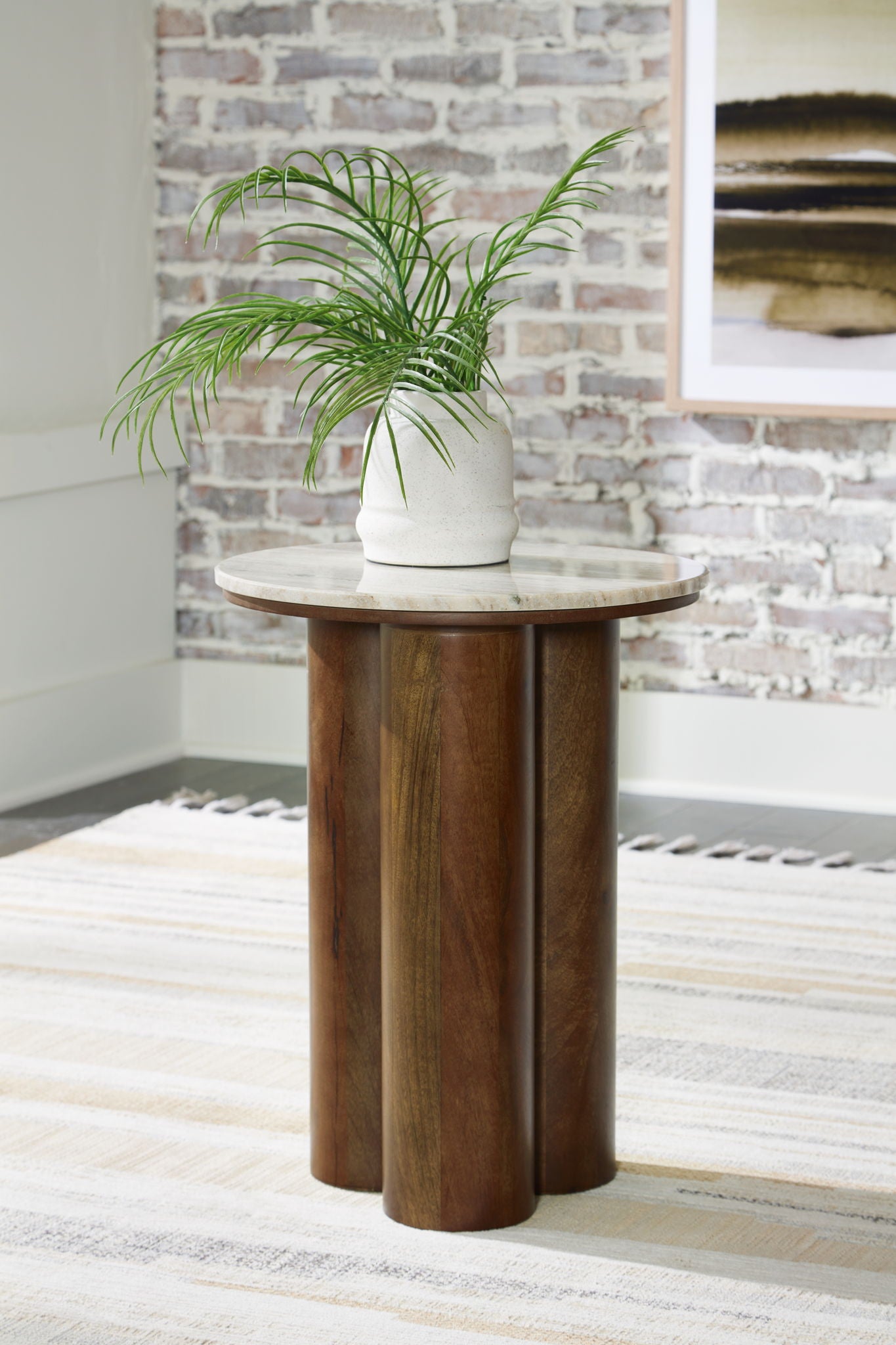 Henfield - Beige / Brown - Accent Table - Hornell Furniture Outlet
