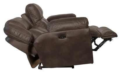 Ferrington - Power Lay Flat Reclining Sofa with Power Adjustable Headrest & Lumbar - Hornell Furniture Outlet