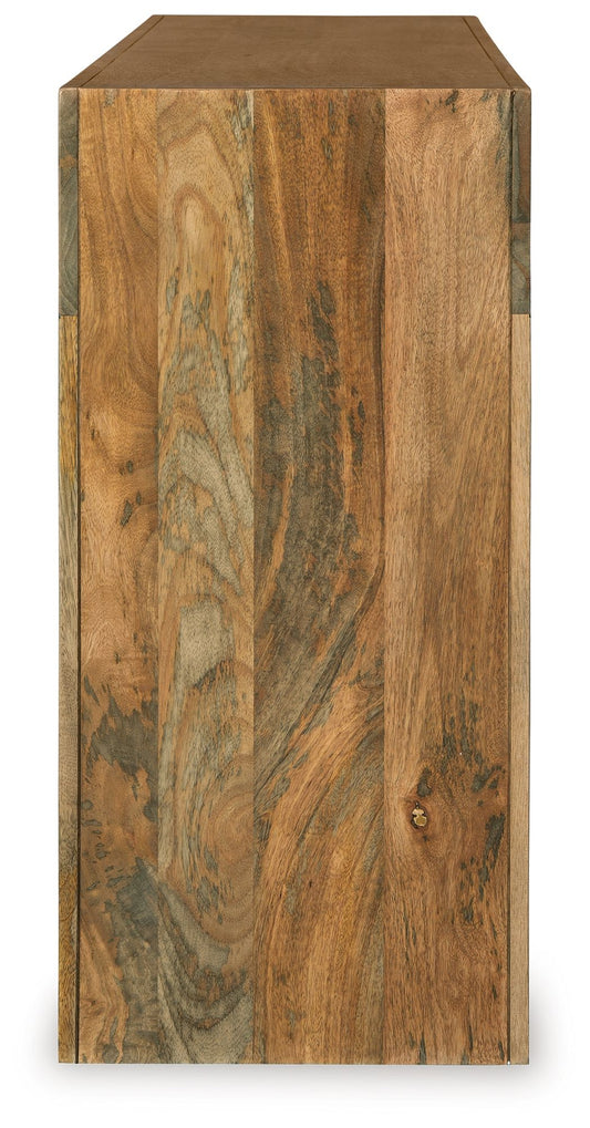 Luzmanacy - Natural Brown - Console Sofa Table - Hornell Furniture Outlet