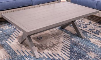 Half Moon Beach - Gray - Rectangular Cocktail Table - Hornell Furniture Outlet