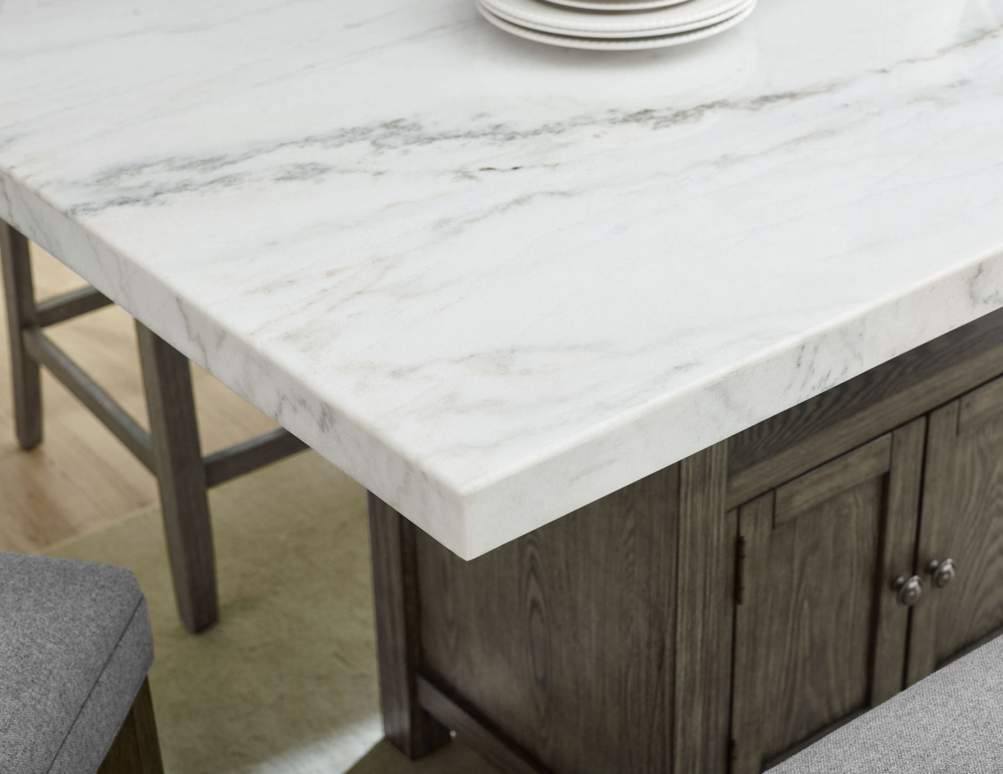 Grayson - Counter Height Dining Table - Dark Gray - Hornell Furniture Outlet