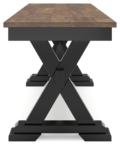 Wildenauer - Brown / Black - Large Dining Room Bench - Hornell Furniture Outlet