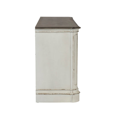 Magnolia Manor - EnteRTAinment TV Stand - Weathered Bisque - Hornell Furniture Outlet