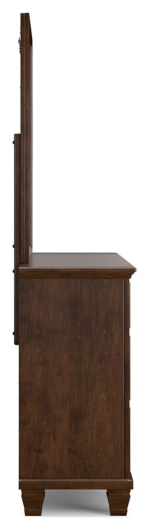 Danabrin - Brown - Dresser And Mirror - Hornell Furniture Outlet