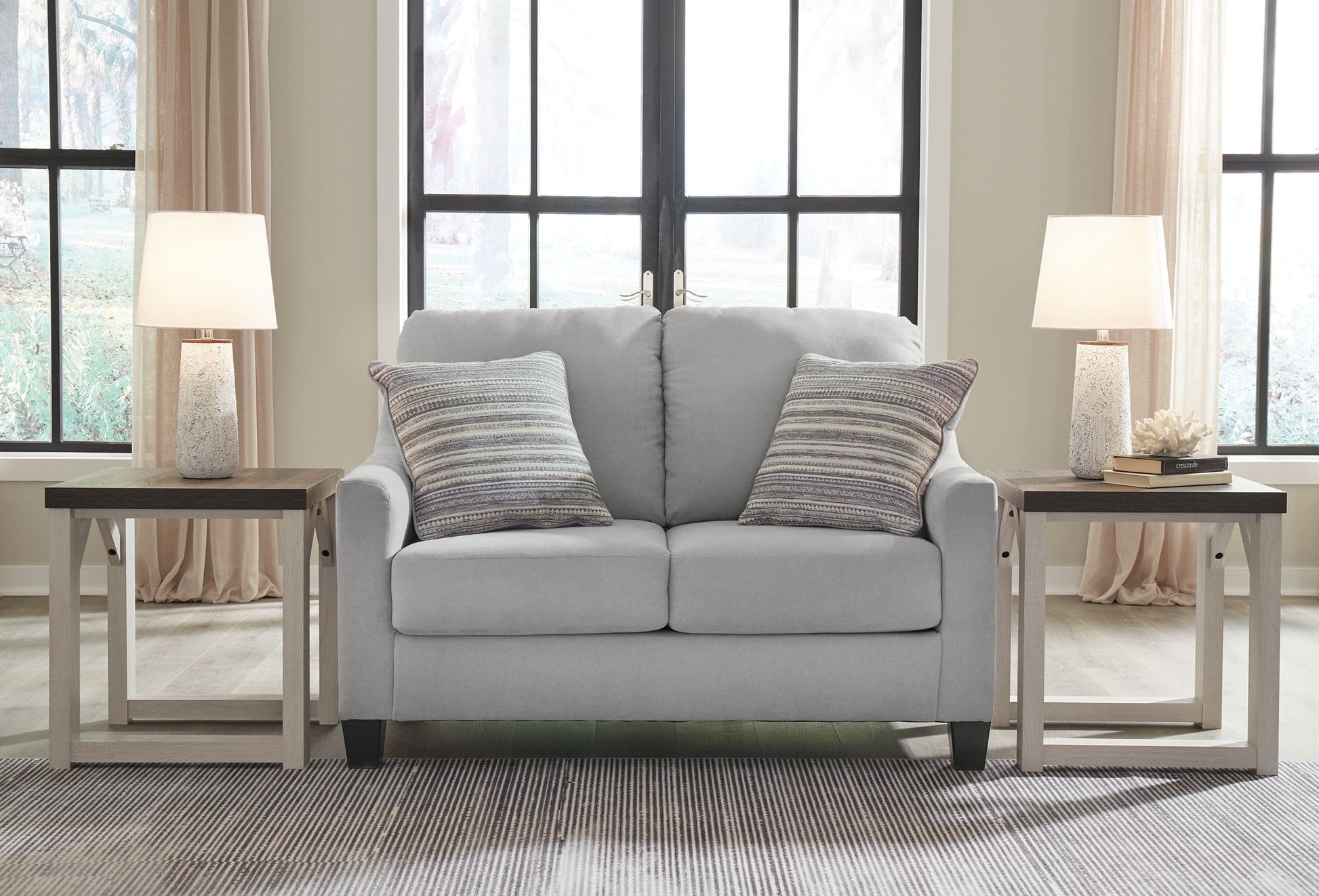 Adlai - Shadow - Loveseat - Hornell Furniture Outlet